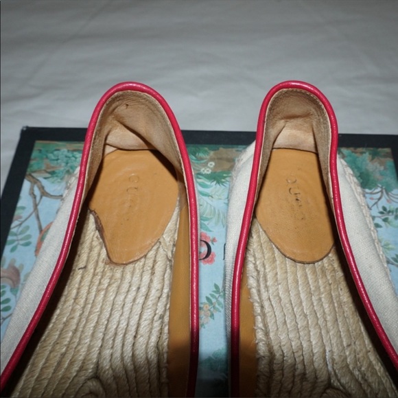Gucci Leather/Canvas Espadrilles - Picture 8 of 12